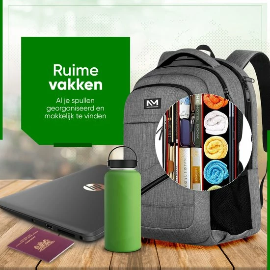 Aanbiedingen ๐ Navy Madden Rugzak Met USB Poort 28L - Grijs - Luxe Laptop Rugtas 15.6 Inch Met Laptopvak - Heren - Dames - Jongens - Meisje - Waterafstotend - Rugzakken ๐ 7 Aanbiedingen ๐ Navy Madden Rugzak Met USB Poort 28L - Grijs - Luxe Laptop Rugtas 15.6 Inch Met Laptopvak - Heren - Dames - Jongens - Meisje - Waterafstotend - Rugzakken ๐ - Afbeelding 5