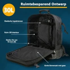 Aanbiedingen 😉 Cabin Max CabinMax Rugzaktrolley - 👜 Handbagage 30L - 45x36x20 Cm - Zwart 🔔 -Reisbagage-Reisaccessoires Winkel 550x550 966