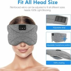 Beste deal 🤩 Slowwave Bluetooth Slaapmasker (premium) - Beste Keuze - 100% Verduisterend - Ultraplatte 'spons Speakers' (perfect Voor Zijslapers) - Koel En Ademend Materiaal - Volledig Verstelbaar - Excellente Geluidskwaliteit - Batterijduur: 13 Uur - Voor Mannen En Vrouw ⌛ -Reisbagage-Reisaccessoires Winkel 550x551 1