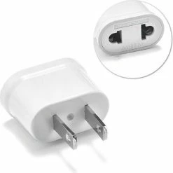 Korting 🔔 5YOA Reisstekker EU Naar VS - Stekker Adapter - Europa Naar Amerika - Eu Naar USA - Wit - (1 Stuks) ⌛