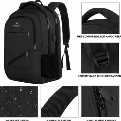 Goedkoop π Matein Rugzak Met USB Oplaadpoort 36L Zwart Luxe Laptop Rugtas 17.3 Inch - Schooltas - Heren - Dames - Jongens - Meisjes - Waterafstotend - Rugzakken 𧨠11 Goedkoop π Matein Rugzak Met USB Oplaadpoort 36L Zwart Luxe Laptop Rugtas 17.3 Inch - Schooltas - Heren - Dames - Jongens - Meisjes - Waterafstotend - Rugzakken 𧨠-Reisbagage-Reisaccessoires Winkel 550x553 1