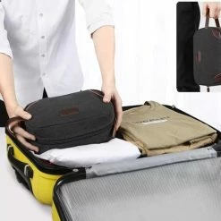 Top 10 😉 SLC Collection - Toilettas – Zwart – Canvas – Leer – Heren - Dames – Organizer – Travel Bag 🎉 -Reisbagage-Reisaccessoires Winkel 550x553 16