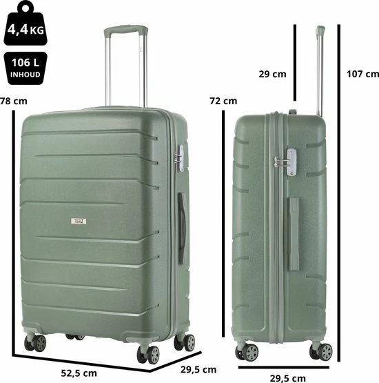 Begroting π TravelZ Big Bars Reiskoffer 78 Cm Met Dubbele Wielen - Trolley Koffer Met TSA-slot - Olijf βοΈ 10 Begroting π TravelZ Big Bars Reiskoffer 78 Cm Met Dubbele Wielen - Trolley Koffer Met TSA-slot - Olijf βοΈ - Afbeelding 8