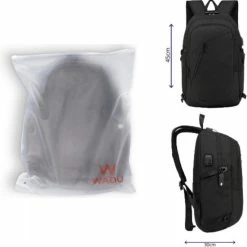 Beste deal 𧨠Wadu Anti Diefstal Waterdichte Rugzak Inclusief Usb Oplaadstation - 14 T/m 15.6 Inch - Zwart ⨠16 Beste deal 𧨠Wadu Anti Diefstal Waterdichte Rugzak Inclusief Usb Oplaadstation - 14 T/m 15.6 Inch - Zwart ⨠-Reisbagage-Reisaccessoires Winkel 550x557 7