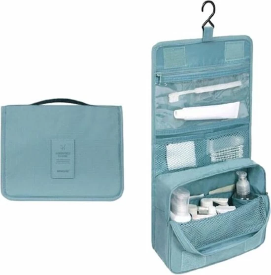 Promo π Fako Fashion® - Toilettas Met Haak - Travel Bag - Organizer Voor Toiletartikelen - Reisartikelen - Travel Bag - Ophangbare Toilettas - Turquoise π 3 Promo π Fako Fashion® - Toilettas Met Haak - Travel Bag - Organizer Voor Toiletartikelen - Reisartikelen - Travel Bag - Ophangbare Toilettas - Turquoise π