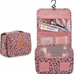 Promo ❤️ YONO Reis Toilettas Met Ophanghaak Voor Toiletartikelen – Travel Organizer – Cosmetica Tas – Leopard 😀