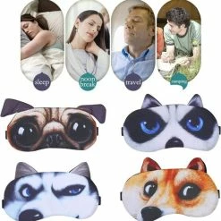 Groothandel ✨ Vardaan Slaapmaskers - Zacht & Wollig - Voor Reizen, Dutjes, Yoga & Slapen In De Nacht - Set Van 4 Leuke Hondjes 👍 -Reisbagage-Reisaccessoires Winkel 550x558 9