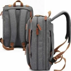 Beste deal 🧨 QY Laptoptas 2 In 1 Laptop Rugtas Schoudertas Voor 17.3 Inch Laptop – Grijs ❤️ -Reisbagage-Reisaccessoires Winkel 550x561 11