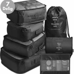 Beste Verkoop ๐ VAIVE Packing Cubes - Koffer Organizer Set - Bagage Organizers - Compression Cube - Travel ๐ Backpack Organizer ๐คฉ