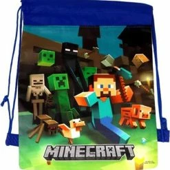 Gloednieuw ⭐ Disney / Disney Cars Minecraft Gymtas - School - Lunch- Zwemmen - Groen - Blauw 🎁