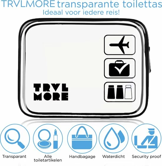 Top 10 โจ TRVLMORE Transparante Toilettas - Unisex - Voor ๐ Handbagage & Reizen - Zwart/Transparant ๐คฉ 5 Top 10 โจ TRVLMORE Transparante Toilettas - Unisex - Voor ๐ Handbagage & Reizen - Zwart/Transparant ๐คฉ - Afbeelding 3