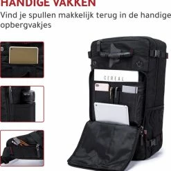 Uitgang 🎉 Ssublime - Anti Diefstal Rugzak - 15.6 Tot 17 Inch Laptop Vak - Waterdicht - Zwart ⭐ -Reisbagage-Reisaccessoires Winkel 550x565 1