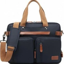 Nieuw ✔️ QY Laptoptas 2 In 1 Laptop Rugtas Schoudertas Voor 17.3 Inch Laptop – Blauw 🔥 -Reisbagage-Reisaccessoires Winkel 550x565 2