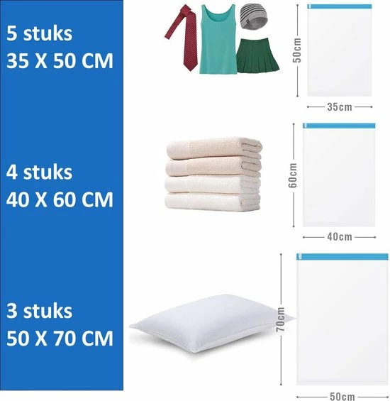 Beste Pirce ๐ VITAMO Roll Up Vacuüm Opbergzakken - 3 Maten Oprolbare Vacuümzakken - 12 Stuks ๐ 9 Beste Pirce ๐ VITAMO Roll Up Vacuüm Opbergzakken - 3 Maten Oprolbare Vacuümzakken - 12 Stuks ๐ - Afbeelding 7