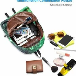 Goedkoopste 😀 VMCA Galaxy Rugzak Schooltas Tiener En Volwassenen Voor Meisjes En Jongens - 1 Potlood Tas - Groen ⭐ -Reisbagage-Reisaccessoires Winkel 550x567 1