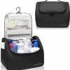 Beste deal 🥰 TravelTime® Toilettas - Compacte Organizer - Waterdicht - Ophanghaak - Voor Mannen En Vrouwen - Zwart ⌛ -Reisbagage-Reisaccessoires Winkel 550x578 1
