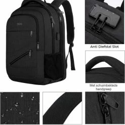 Promo π Anti Diefstal Waterdichte Rugzak Inclusief Usb Oplaadstation - Laptop Tas T/m 17 Inch - Voor Dames En Heren - Schooltas - Zwart Van Zedar π€© 10 Promo π Anti Diefstal Waterdichte Rugzak Inclusief Usb Oplaadstation - Laptop Tas T/m 17 Inch - Voor Dames En Heren - Schooltas - Zwart Van Zedar π€© -Reisbagage-Reisaccessoires Winkel 550x579
