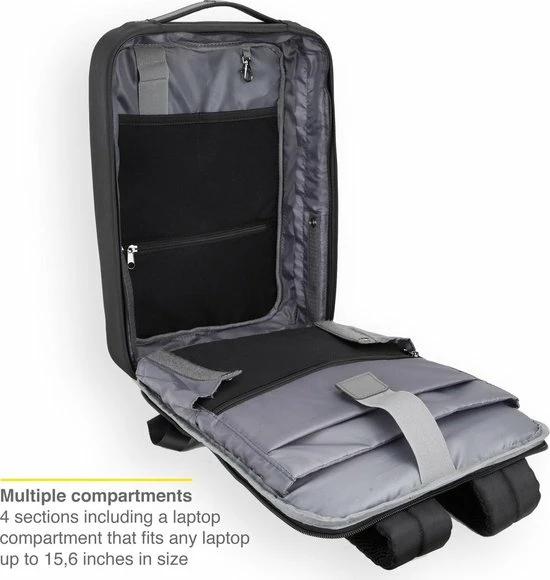 Hete verkoop ๐ Accezz Laptoptas 15.6 Inch - Veilige Laptop Rugzak Met Extra Bescherming En Handige Opbergvakken - Zwart ๐งจ 7 Hete verkoop ๐ Accezz Laptoptas 15.6 Inch - Veilige Laptop Rugzak Met Extra Bescherming En Handige Opbergvakken - Zwart ๐งจ - Afbeelding 5