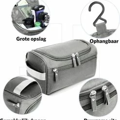 Groothandel π TravelTime® Toilettas - Grote Inhoud - Lichtgewicht - Ophangbaar - Voor Mannen En Vrouwen - Zilver π 11 Groothandel π TravelTime® Toilettas - Grote Inhoud - Lichtgewicht - Ophangbaar - Voor Mannen En Vrouwen - Zilver π -Reisbagage-Reisaccessoires Winkel 550x582 2