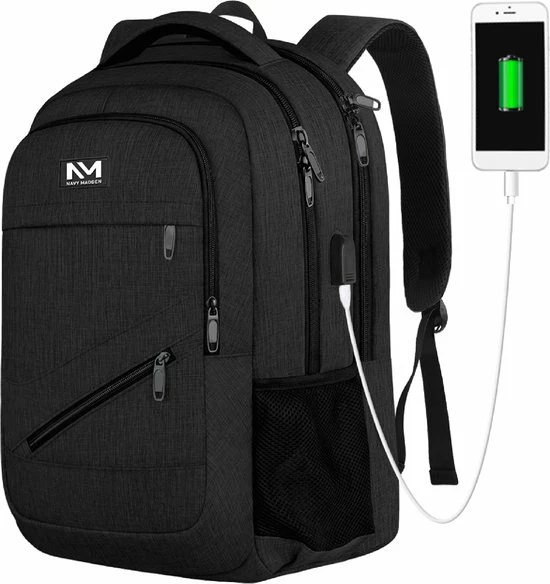 Goedkoopste ๐ฅฐ Navy Madden Rugzak Met USB Poort 28L - Zwart - Luxe Laptop Rugtas 15.6 Inch Met Laptopvak - Heren - Dames - Jongens - Meisje - Waterafstotend - Rugzakken ๐ 3 Goedkoopste ๐ฅฐ Navy Madden Rugzak Met USB Poort 28L - Zwart - Luxe Laptop Rugtas 15.6 Inch Met Laptopvak - Heren - Dames - Jongens - Meisje - Waterafstotend - Rugzakken ๐