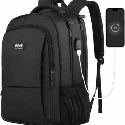 Goedkoopste โจ Navy Madden Rugzak Met USB Poort 28L - Zwart - Luxe Laptop Rugtas 15.6 Inch Met Laptopvak - Heren - Dames - Jongens - Meisje - Waterafstotend - Rugzakken ๐