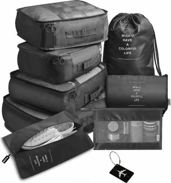 Beste deal 💯 BOTC Packing Cubes Set 9-Delig – Kleding Organizer Voor Koffers, Tassen En 🎒 Backpack Zwart ✔️ 3 Beste deal 💯 BOTC Packing Cubes Set 9-Delig – Kleding Organizer Voor Koffers, Tassen En 🎒 Backpack Zwart ✔️