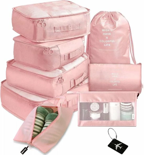 Aanbiedingen 🔔 BOTC Packing Cubes Set 9-Delig – Kleding Organizer Voor Koffers, Tassen En 🎒 Backpack - Roze 😉 3 Aanbiedingen 🔔 BOTC Packing Cubes Set 9-Delig – Kleding Organizer Voor Koffers, Tassen En 🎒 Backpack - Roze 😉