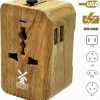 Hete verkoop 🥰 Dutch Quality® - Universele Wereldstekker Met 2 USB Poorten - 170+ Landen - Hout Look 🎁 -Reisbagage-Reisaccessoires Winkel 550x595