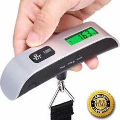 Gloednieuw 😍 Merkloos Digitale Kofferweegschaal - Bagageweegschaal Tot 50KG - Roestvrij Staal - Grijs - Bagage Weegschaal Inclusief Batterij 🎉 -Reisbagage-Reisaccessoires Winkel 550x603 1