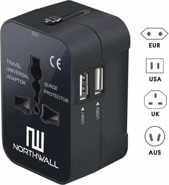 Coupon π Northwall Universele Wereldstekker Met 2 Fast Charge USB Poorten - Internationale Reisstekker Voor 150+ Landen - Engeland, Amerika, Zuid Afrika, USA, Italië, Uk, Australië, India, ... β¨ 3 Coupon π Northwall Universele Wereldstekker Met 2 Fast Charge USB Poorten - Internationale Reisstekker Voor 150+ Landen - Engeland, Amerika, Zuid Afrika, USA, Italië, Uk, Australië, India, ... β¨