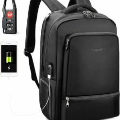 Flash-uitverkoop ⭐ Tigernu Pro Laptop Rugzak T/m 15,6 Inch –waterafstotend – Anti Diefstal – 27 Liter - Zwart - Inclusief Regenhoes En Cijferslot 😉