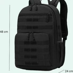 Promo 😉 Forever Young Waterdichte Rugzak - Hybride Tactical 🎒 Backpack - Reistas 👜 Handbagage - Wandelrugzak - Grote Schooltas Zwart 💯 -Reisbagage-Reisaccessoires Winkel 550x606 4