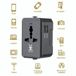 Kopen 🛒 Dutch Quality® - Universele Wereldstekker Met 2 USB Poorten - 170+ Landen - Zwart 🧨 -Reisbagage-Reisaccessoires Winkel 550x610