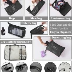 Beste deal 💯 BOTC Packing Cubes Set 9-Delig – Kleding Organizer Voor Koffers, Tassen En 🎒 Backpack Zwart ✔️ 17 Beste deal 💯 BOTC Packing Cubes Set 9-Delig – Kleding Organizer Voor Koffers, Tassen En 🎒 Backpack Zwart ✔️ -Reisbagage-Reisaccessoires Winkel 550x632