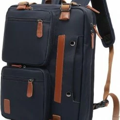 Nieuw ✔️ QY Laptoptas 2 In 1 Laptop Rugtas Schoudertas Voor 17.3 Inch Laptop – Blauw 🔥 -Reisbagage-Reisaccessoires Winkel 550x654