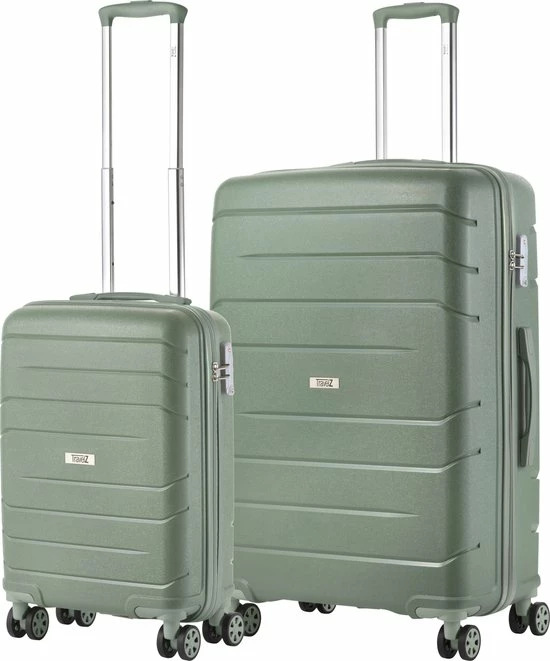 Aanbiedingen ๐ TravelZ Big Bars Kofferset - Trolleyset TSA 2-delig - ๐ Handbagage En Groot - Olijf ๐ 3 Aanbiedingen ๐ TravelZ Big Bars Kofferset - Trolleyset TSA 2-delig - ๐ Handbagage En Groot - Olijf ๐