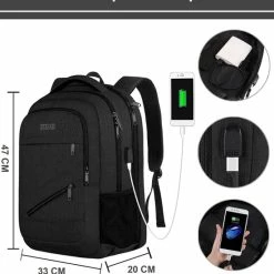 Promo π Anti Diefstal Waterdichte Rugzak Inclusief Usb Oplaadstation - Laptop Tas T/m 17 Inch - Voor Dames En Heren - Schooltas - Zwart Van Zedar π€© 11 Promo π Anti Diefstal Waterdichte Rugzak Inclusief Usb Oplaadstation - Laptop Tas T/m 17 Inch - Voor Dames En Heren - Schooltas - Zwart Van Zedar π€© -Reisbagage-Reisaccessoires Winkel 550x662