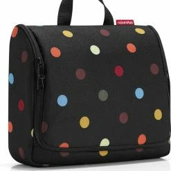 Flash-uitverkoop ✔️ Reisenthel Toiletbag XL Toilettas Ophangen - Maat XL - 4L - Dots Zwart 🤩
