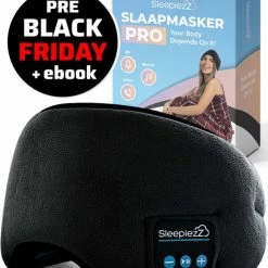 Top 10 😀 SleepiezZ® Slaapmasker PRO - Bluetooth Speakers - Oogmasker Slaap - 100% Verduisterend - Zwart 👏