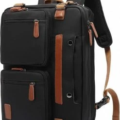 Coupon 👏 QY Laptoptas 2 In 1 Laptop Rugtas Schoudertas Voor 17.3 Inch Laptop – Zwart ✨ -Reisbagage-Reisaccessoires Winkel 550x678 2