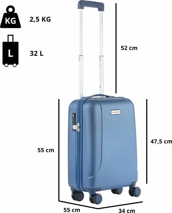Coupon โค๏ธ CarryOn Skyhopper ๐ Handbagage Koffer 55cm – TSA-slot – Okoban Registratie – Blauw ๐ 12 Coupon โค๏ธ CarryOn Skyhopper ๐ Handbagage Koffer 55cm – TSA-slot – Okoban Registratie – Blauw ๐ - Afbeelding 10