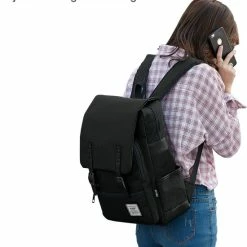 Nieuw ⭐ ZILOU® Rugtas - Rugzak - 20-35 Liter - 16" Laptopvak - School - Zwart 😉 -Reisbagage-Reisaccessoires Winkel 550x694 2