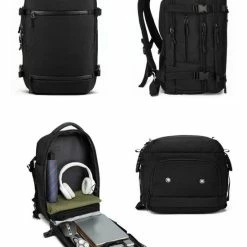 Begroting 💯 Omnistow - 👜 Handbagage Rugzak - 51x33x20cm - Cabin Approved 🎒 Backpack - Zwart - 45L 🎉 -Reisbagage-Reisaccessoires Winkel 550x697 6