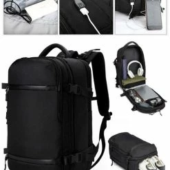 Begroting 💯 Omnistow - 👜 Handbagage Rugzak - 51x33x20cm - Cabin Approved 🎒 Backpack - Zwart - 45L 🎉 -Reisbagage-Reisaccessoires Winkel 550x697 8