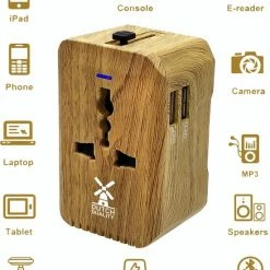 Hete verkoop 🥰 Dutch Quality® - Universele Wereldstekker Met 2 USB Poorten - 170+ Landen - Hout Look 🎁 -Reisbagage-Reisaccessoires Winkel 550x704