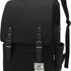 Nieuw ⭐ ZILOU® Rugtas - Rugzak - 20-35 Liter - 16" Laptopvak - School - Zwart 😉