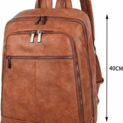 Korting 🛒 Wimona Marina 5017 Laptop Rugtas - 15,6 Inch - Cognac ❤️ -Reisbagage-Reisaccessoires Winkel 550x715 3