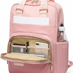 Uitgang ❤️ ZILOU® Rugzak - 20-35 Liter - 15,6" Laptopvak - Anti-Diefstal - Roze ⌛ -Reisbagage-Reisaccessoires Winkel 550x719 4