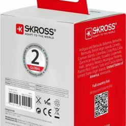Kopen 🔔 Skross - Wereldstekker - Europa Naar VS - Input Voltage 100V - 250V 👏 -Reisbagage-Reisaccessoires Winkel 550x746