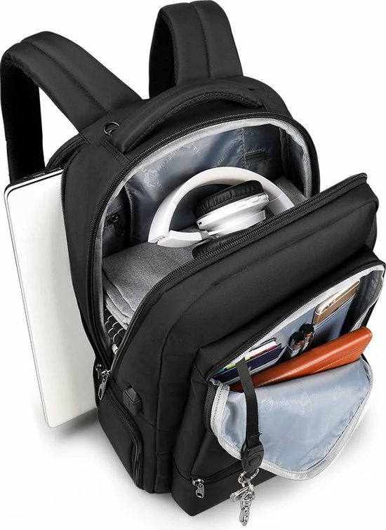 Flash-uitverkoop โญ Tigernu Pro Laptop Rugzak T/m 15,6 Inch –waterafstotend – Anti Diefstal – 27 Liter - Zwart - Inclusief Regenhoes En Cijferslot ๐ 8 Flash-uitverkoop โญ Tigernu Pro Laptop Rugzak T/m 15,6 Inch –waterafstotend – Anti Diefstal – 27 Liter - Zwart - Inclusief Regenhoes En Cijferslot ๐ - Afbeelding 6